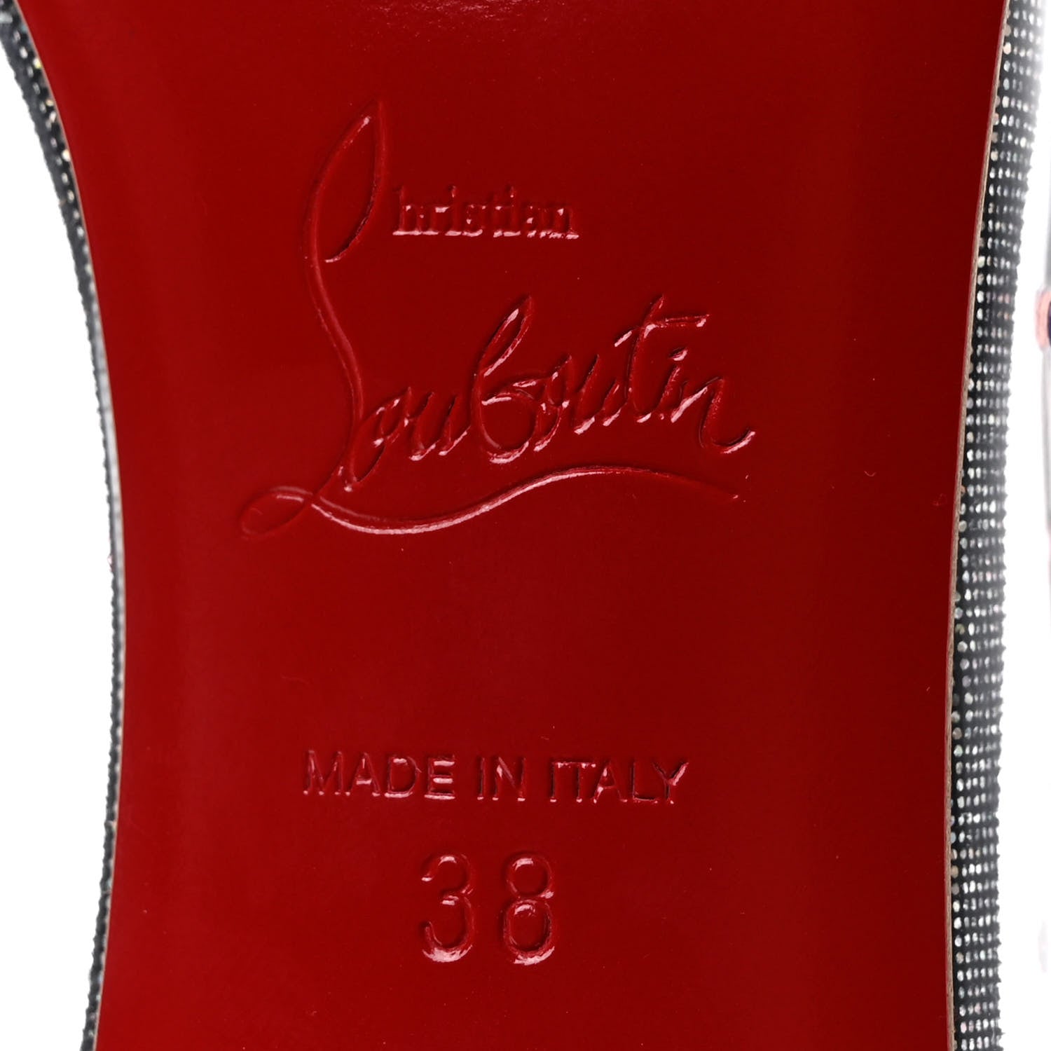 Christian Louboutin PVC Glitter Degrastrass 85 Pumps 38 Silver 6 of 7