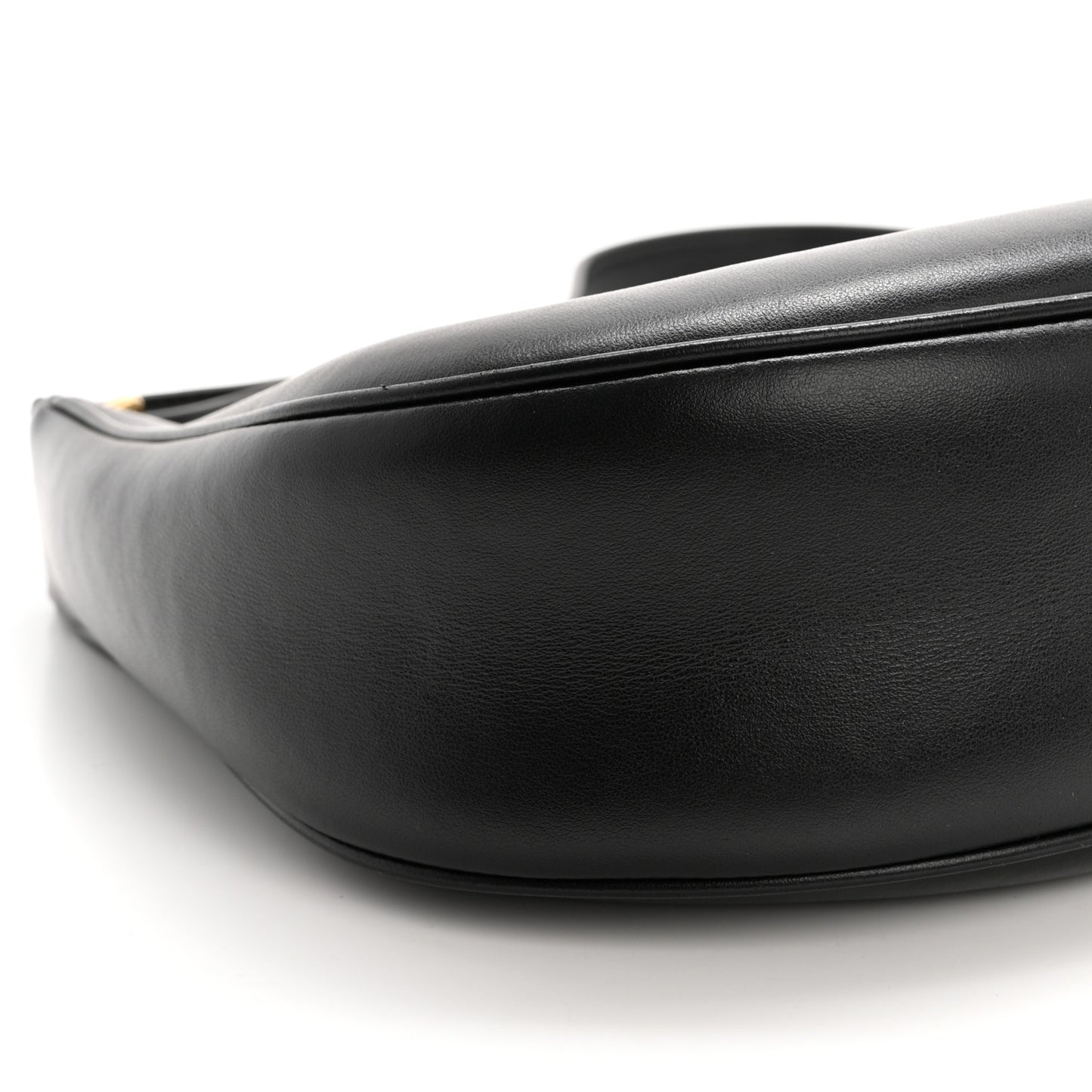 Smooth Calfskin Medium Strap Ava Triomphe Shoulder Bag Black