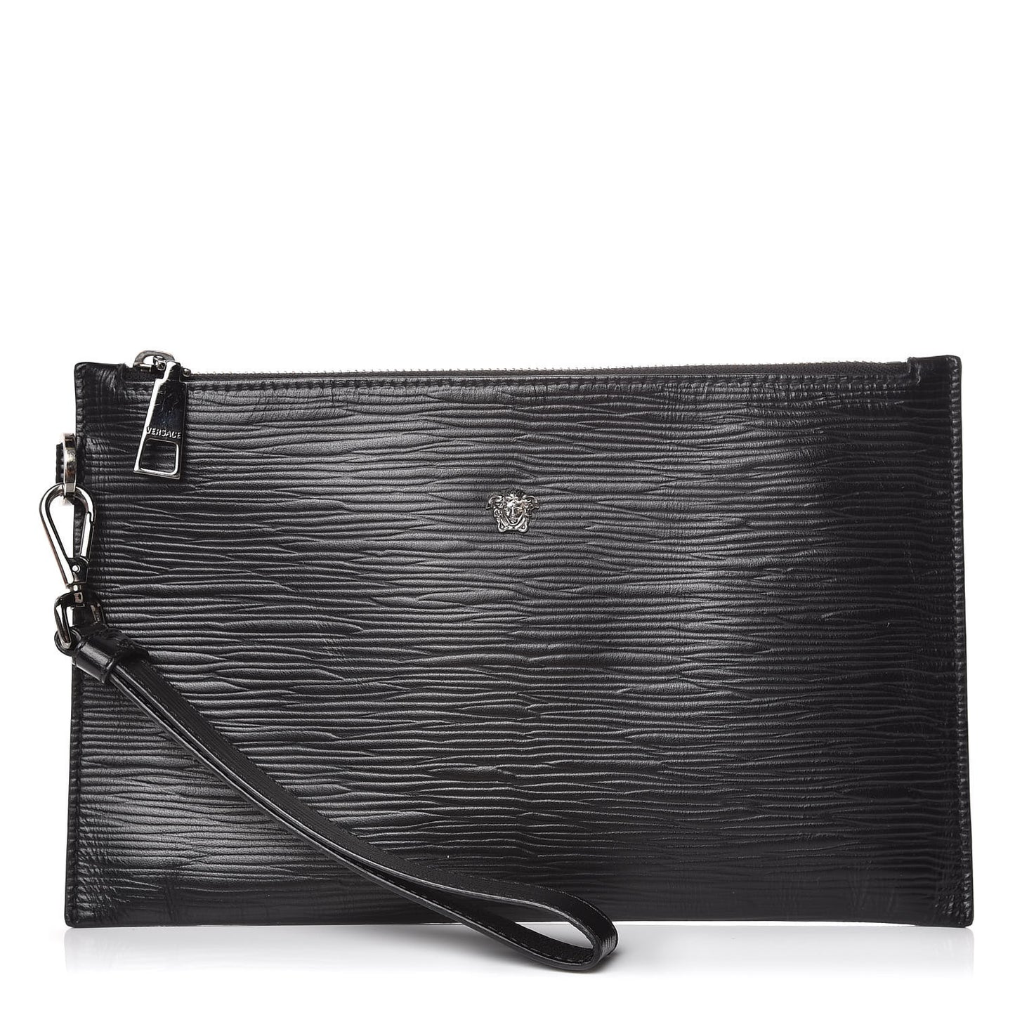 Calfskin Medusa Head Pochette Black