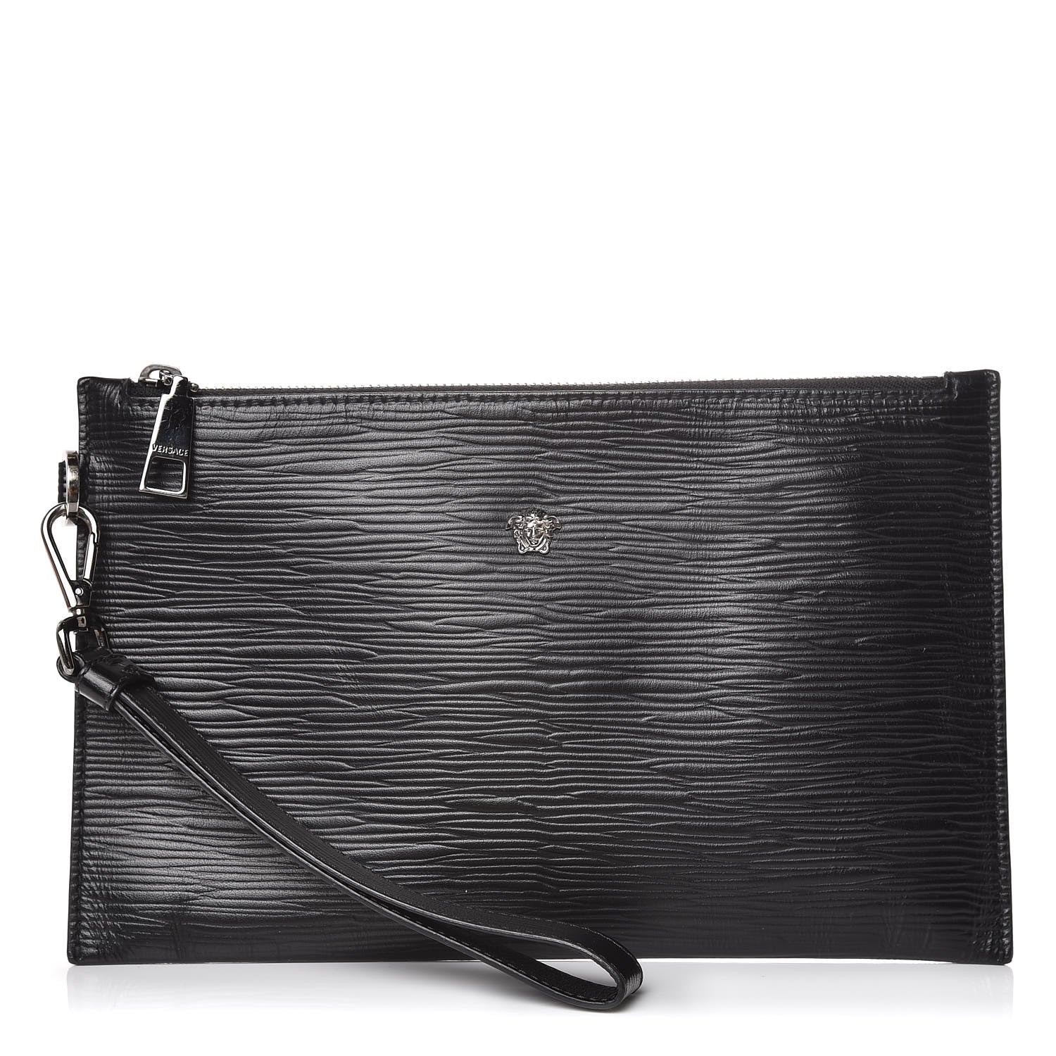 Versace Calfskin Medusa Head Pochette Black 1 of 9