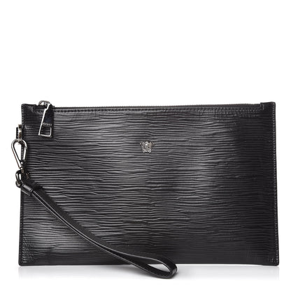Versace Calfskin Medusa Head Pochette Black 1 of 9