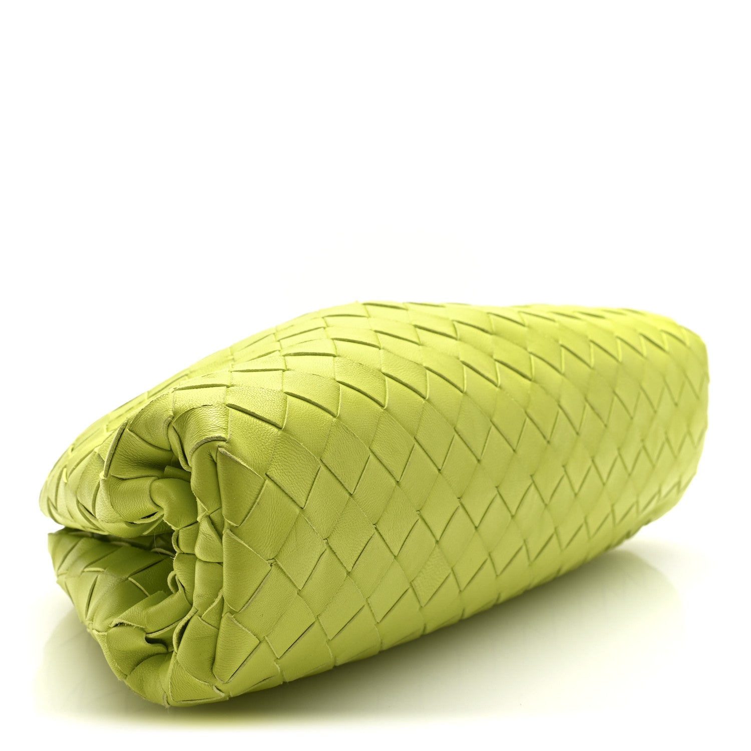 Bottega Veneta Nappa Maxi Intrecciato Teen Pouch Acid Kiwi 1765502