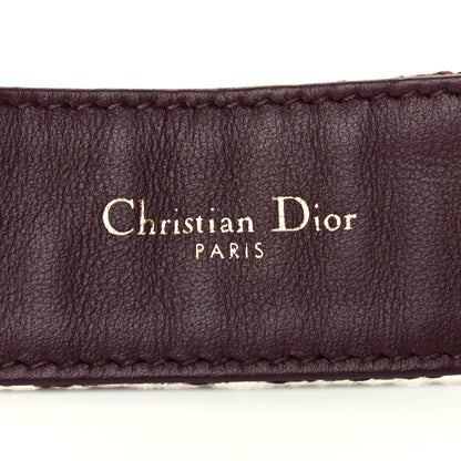 Christian Dior Oblique 35mm Diorquake Belt 85 Burgundy Multi 5 of 6