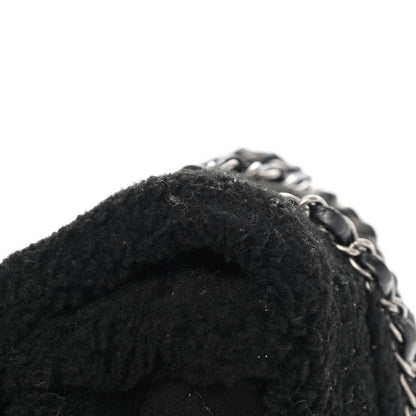 Chanel Shearling Lambskin Pearl Flap Black 10 of 13