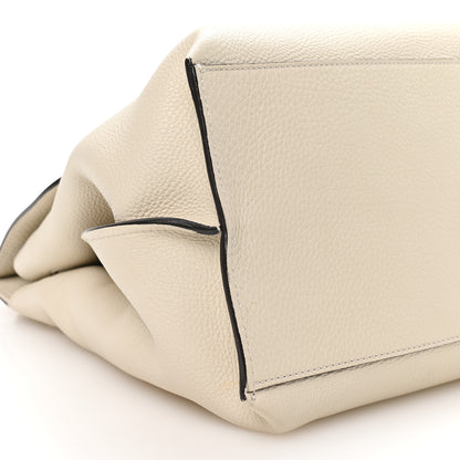 Gucci Cellarius Calfskin Large Bamboo Daily Top Handle Bag Mystic White 8 of 9