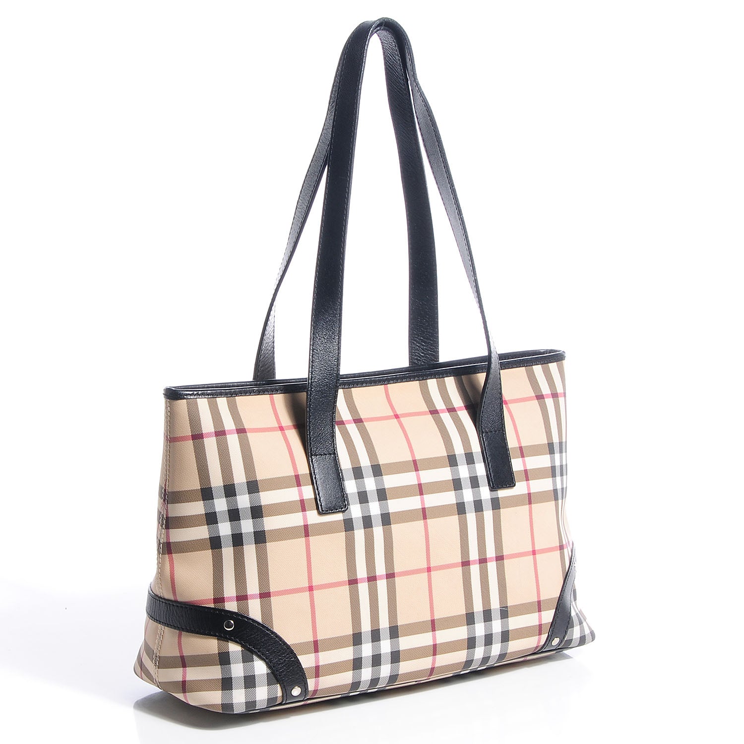 Burberry House Check Studded Tote Black 3 of 7