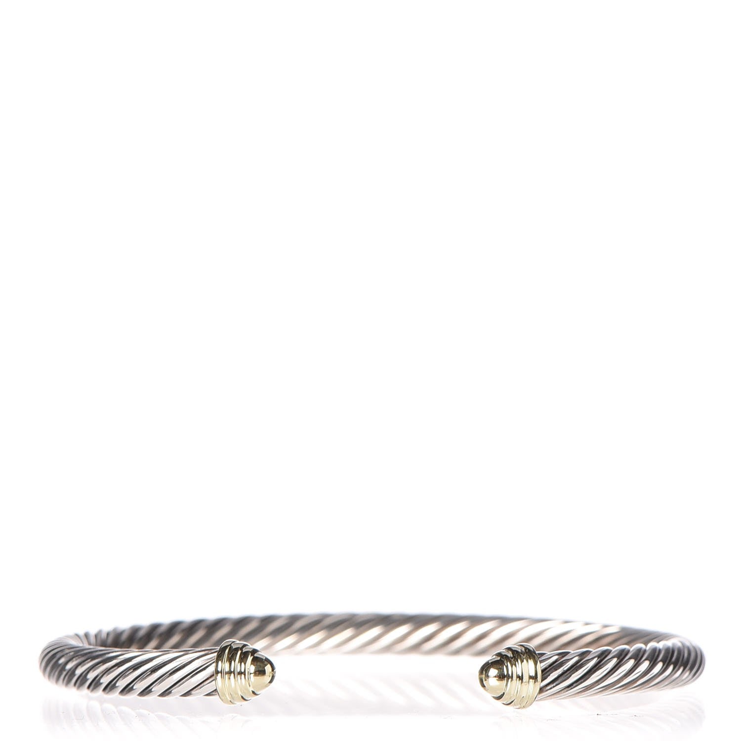 David Yurman Sterling Silver 14K Yellow Gold 5mm Cable Classics Bracelet 1 of 5