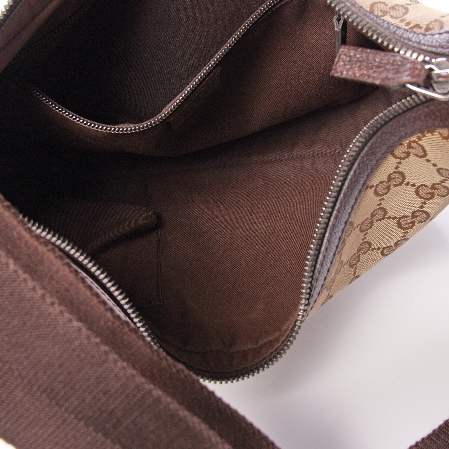 Monogram Medium Half Moon Hobo Dark Brown