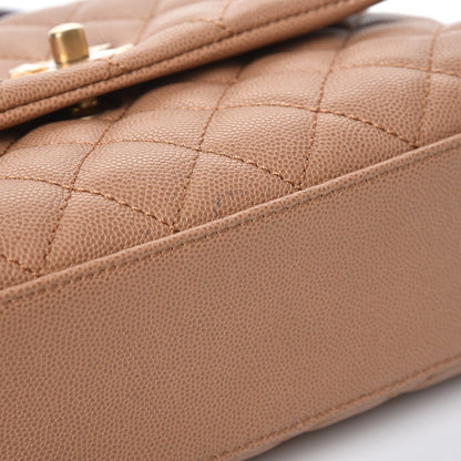 Chanel Caviar Lizard Quilted Mini Coco Handle Flap Beige 8 of 9