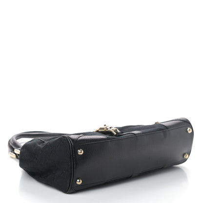 Gucci Monogram Calfskin Large Bardot Tote Black 3 of 4