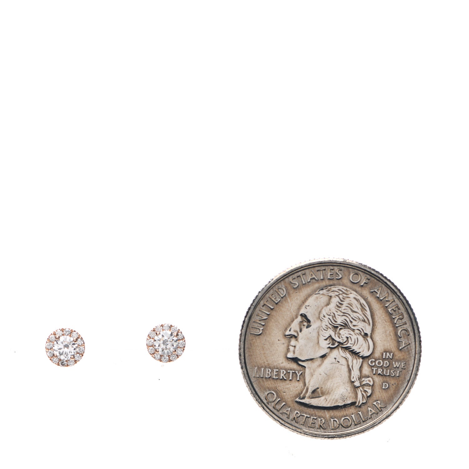 Tiffany 18K Rose Gold Diamond .32ctw Soleste Earrings 2 of 4