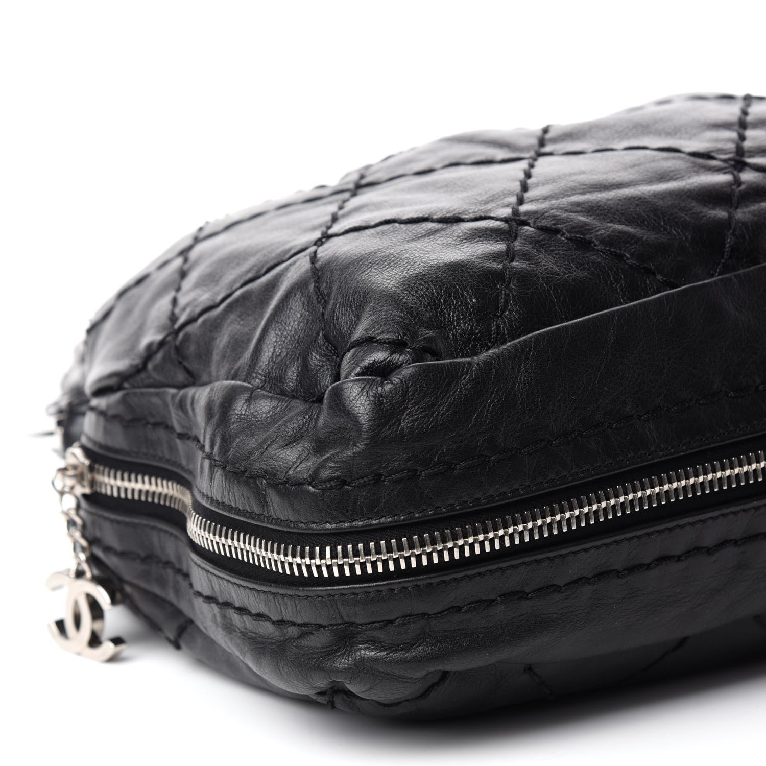 Chanel Calfskin Stitched Expandable Frame Bag Black 6 of 10