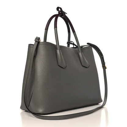 Prada Saffiano Cuir Medium Double Bag Marmo Granato 2 of 7