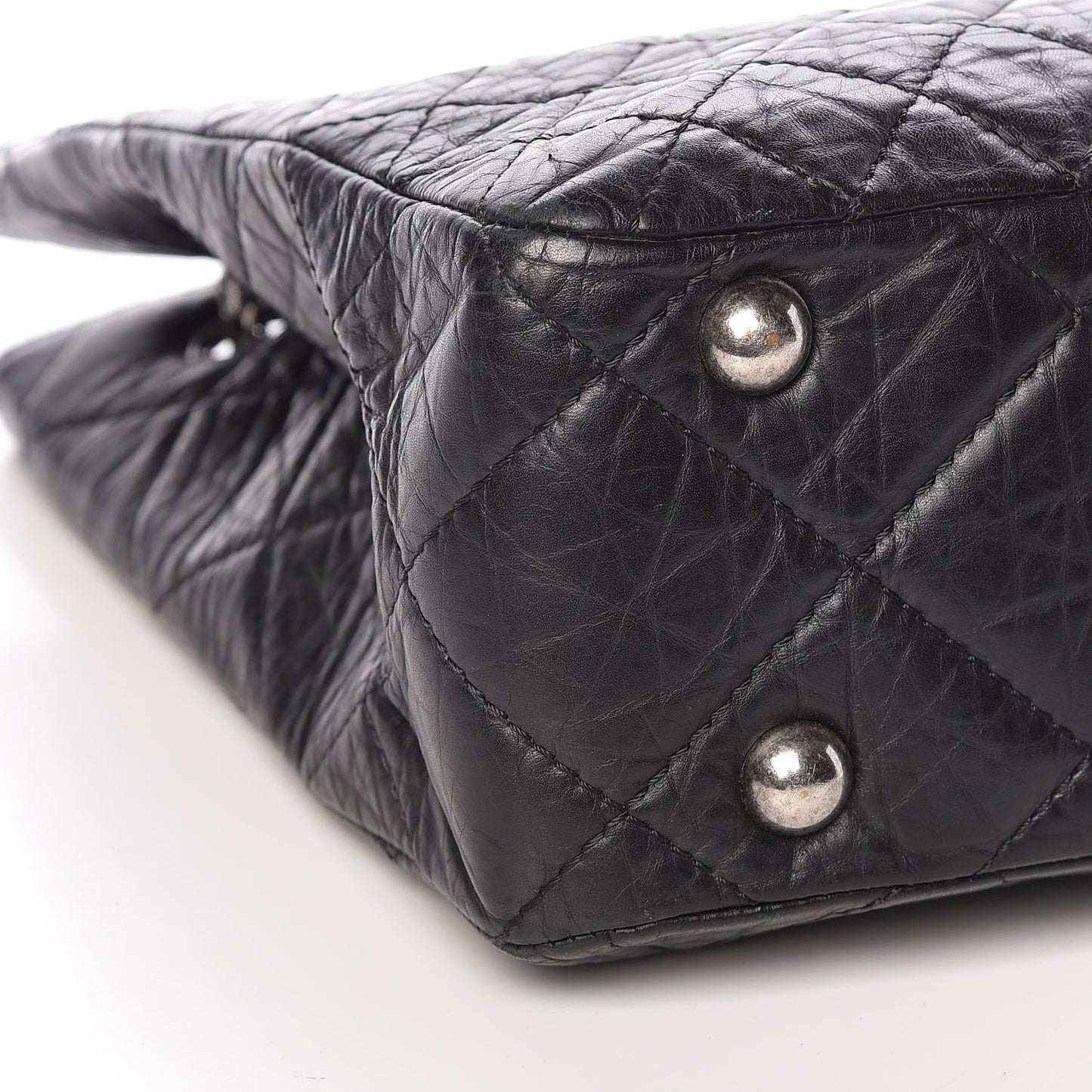 Aged Calfskin Quilted Reissue 2.55 Tote Black