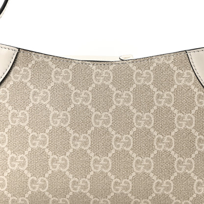 Gucci GG Monogram Calfskin Small Emblem Shoulder Bag Beige Mystic White 15 of 19
