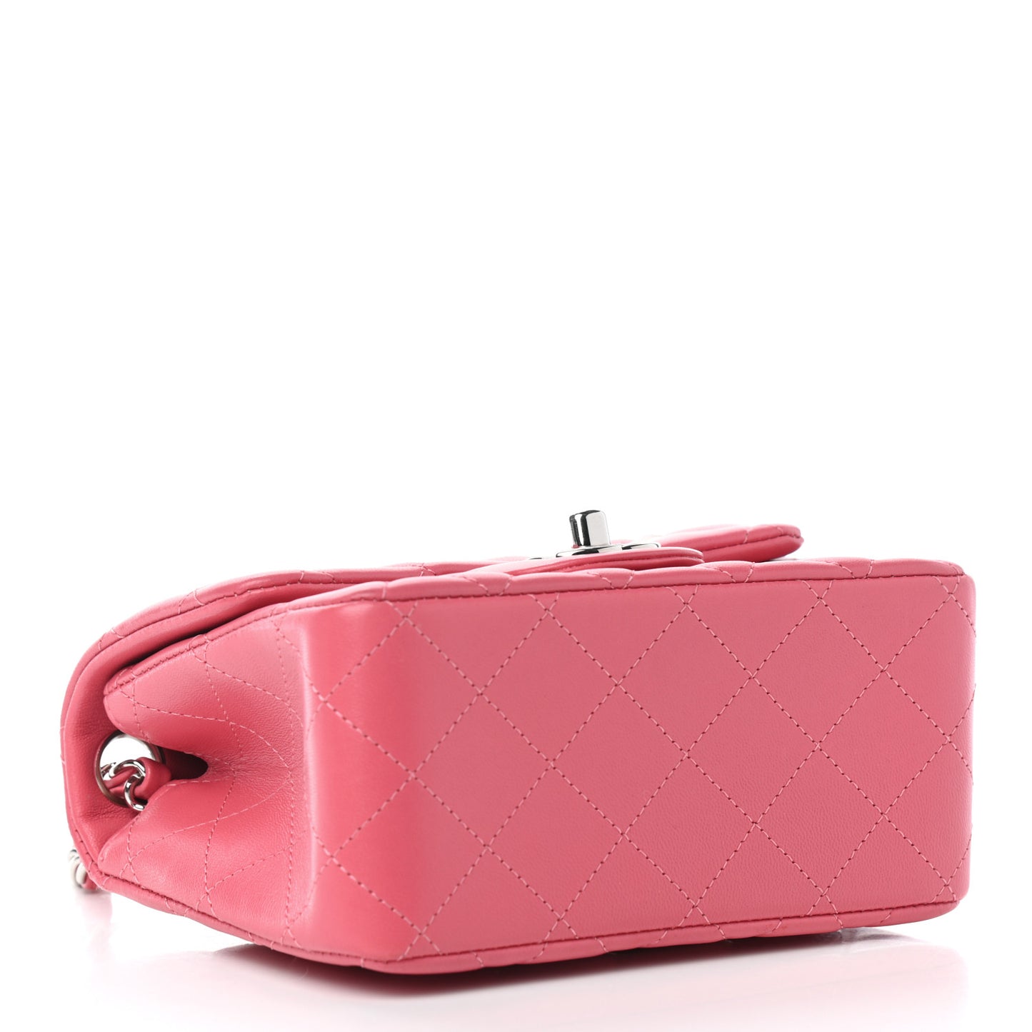 Lambskin Quilted Mini Square Flap Pink