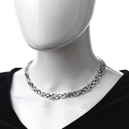 Cartier 18K White Gold Diamond Maillon Panthere Paved Necklace 2 of 5