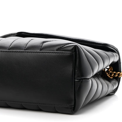 Saint Laurent Calfskin Y Quilted Monogram Small Loulou Chain Satchel Black 9 of 9