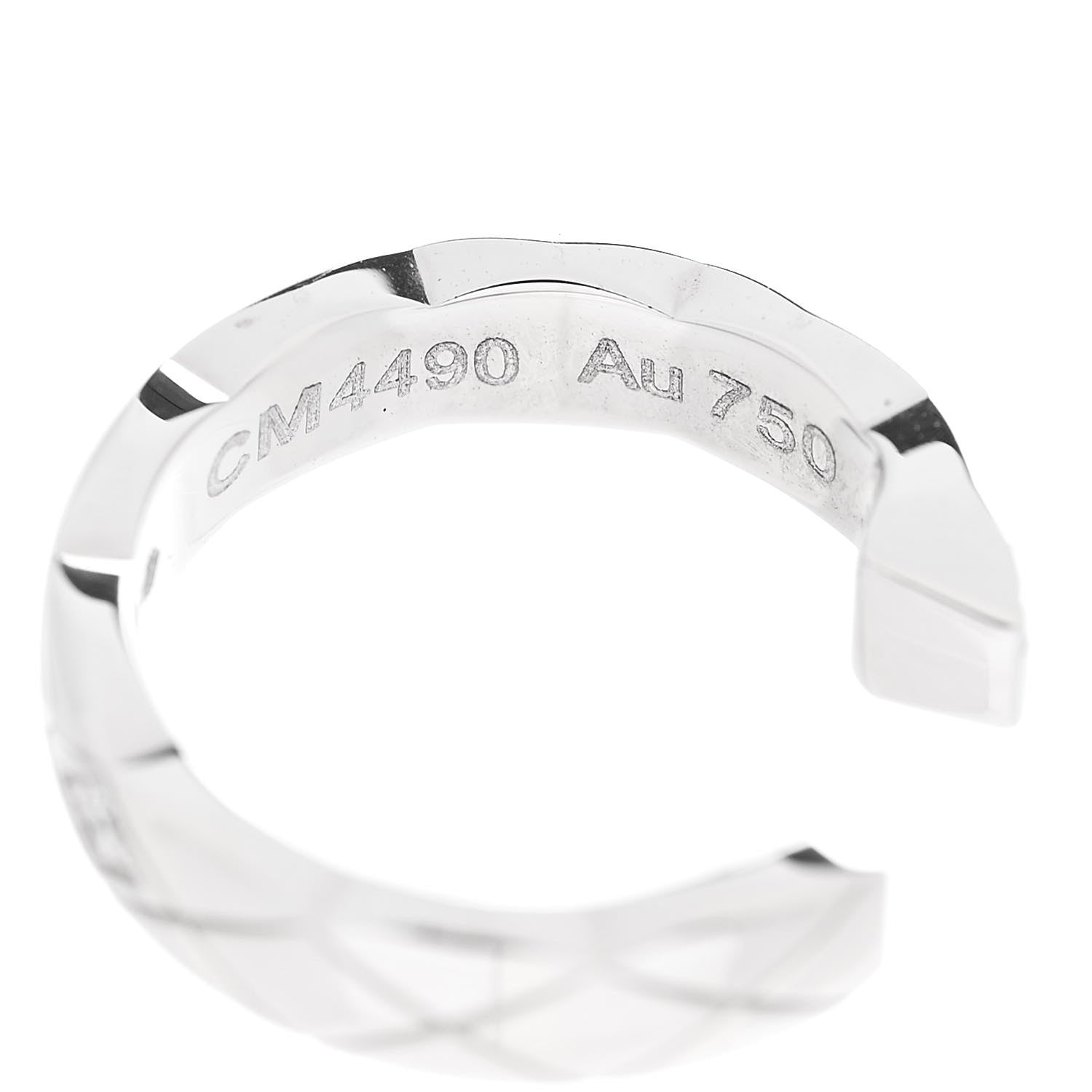 Chanel 18K White Gold Diamond Coco Crush Single Ear Cuff Earring 5 of 5