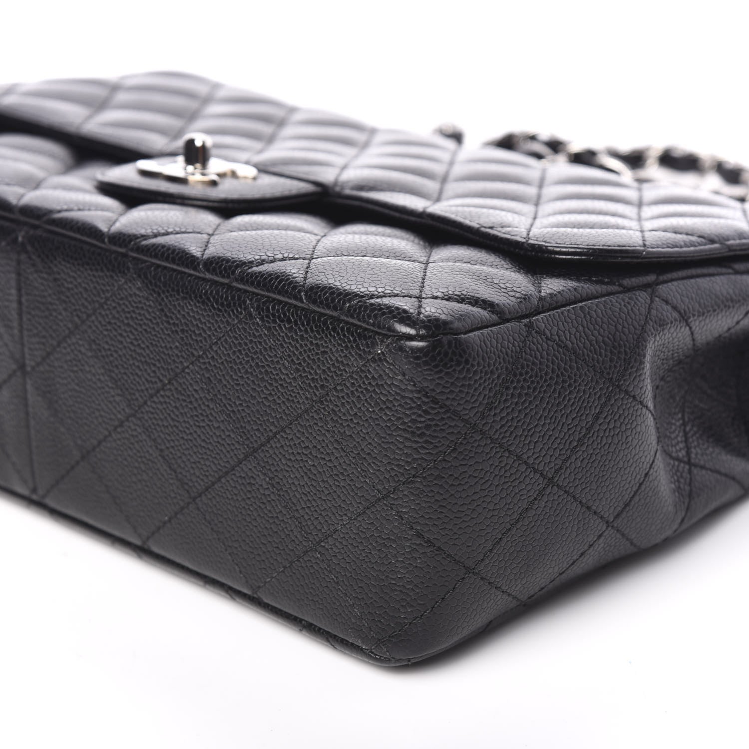 Chanel Caviar Quilted Jumbo Single Flap Black 8 of 9