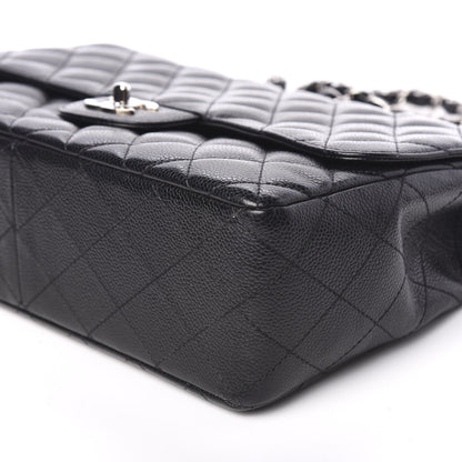 Chanel Caviar Quilted Jumbo Single Flap Black 8 of 9