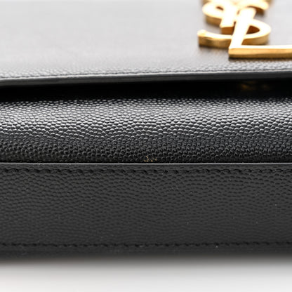 Saint Laurent Grain De Poudre Small Monogram Kate Satchel Black 17 of 17
