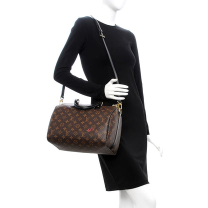 Louis Vuitton Monogram My World Tour Speedy Bandouliere 30 Black 2 of 12