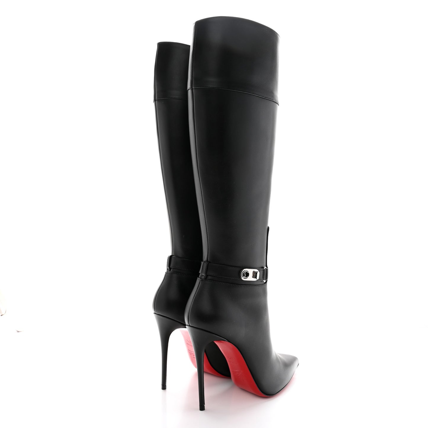 Calfskin Lock Kate Botta 100 Knee High Boots 38.5 Black
