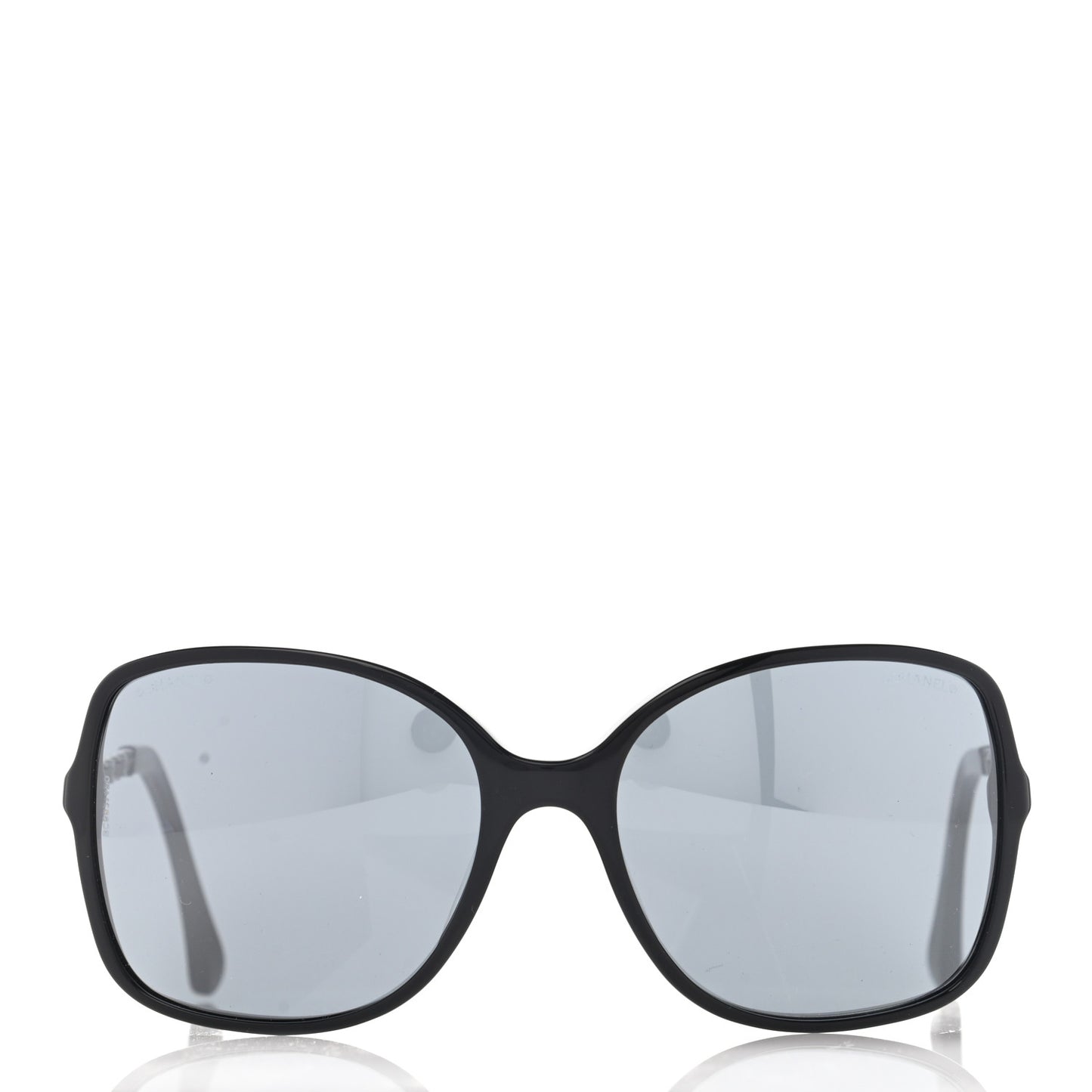 Lambskin Square Chain Sunglasses 5210-Q Black