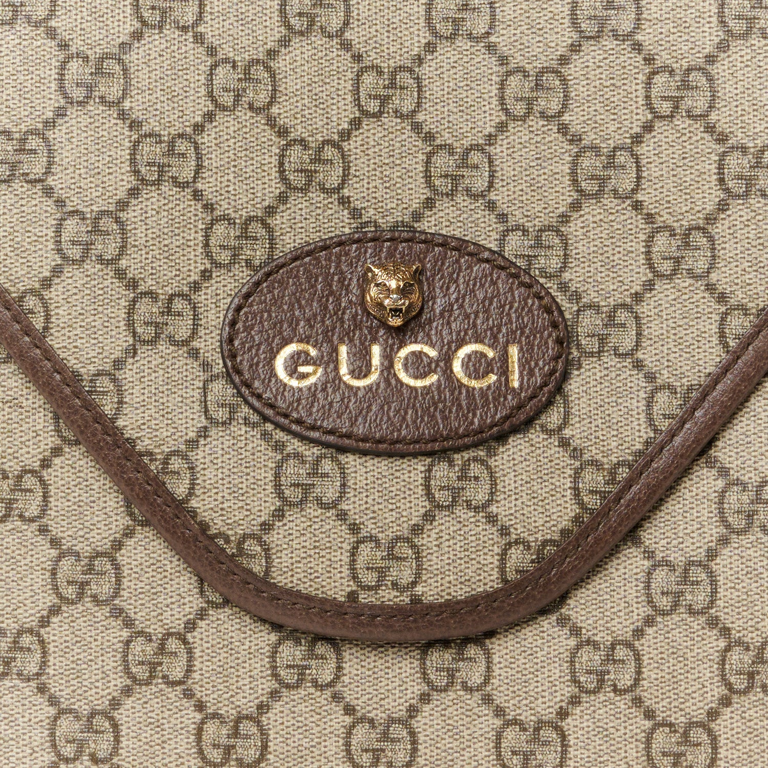 Gucci GG Supreme Monogram Web Medium Neo Vintage Flap Messenger Bag Beige New Acero 9 of 11
