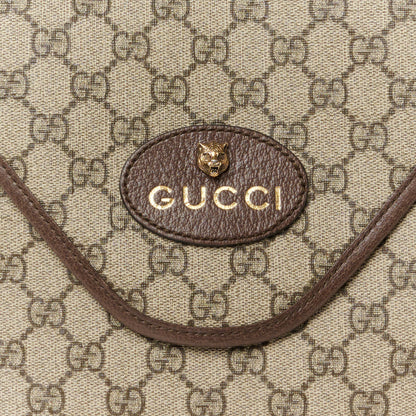 Gucci GG Supreme Monogram Web Medium Neo Vintage Flap Messenger Bag Beige New Acero 9 of 11