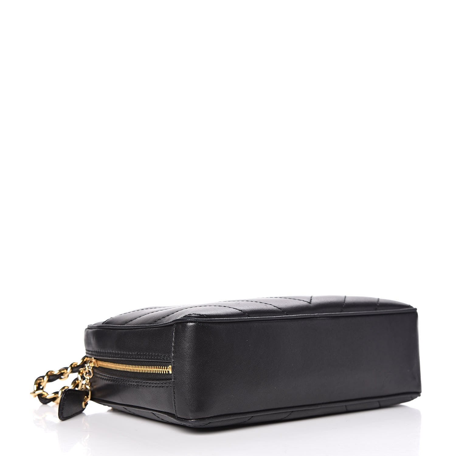 Chanel Lambskin Chevron Quilted Camera Case Black 4 of 11