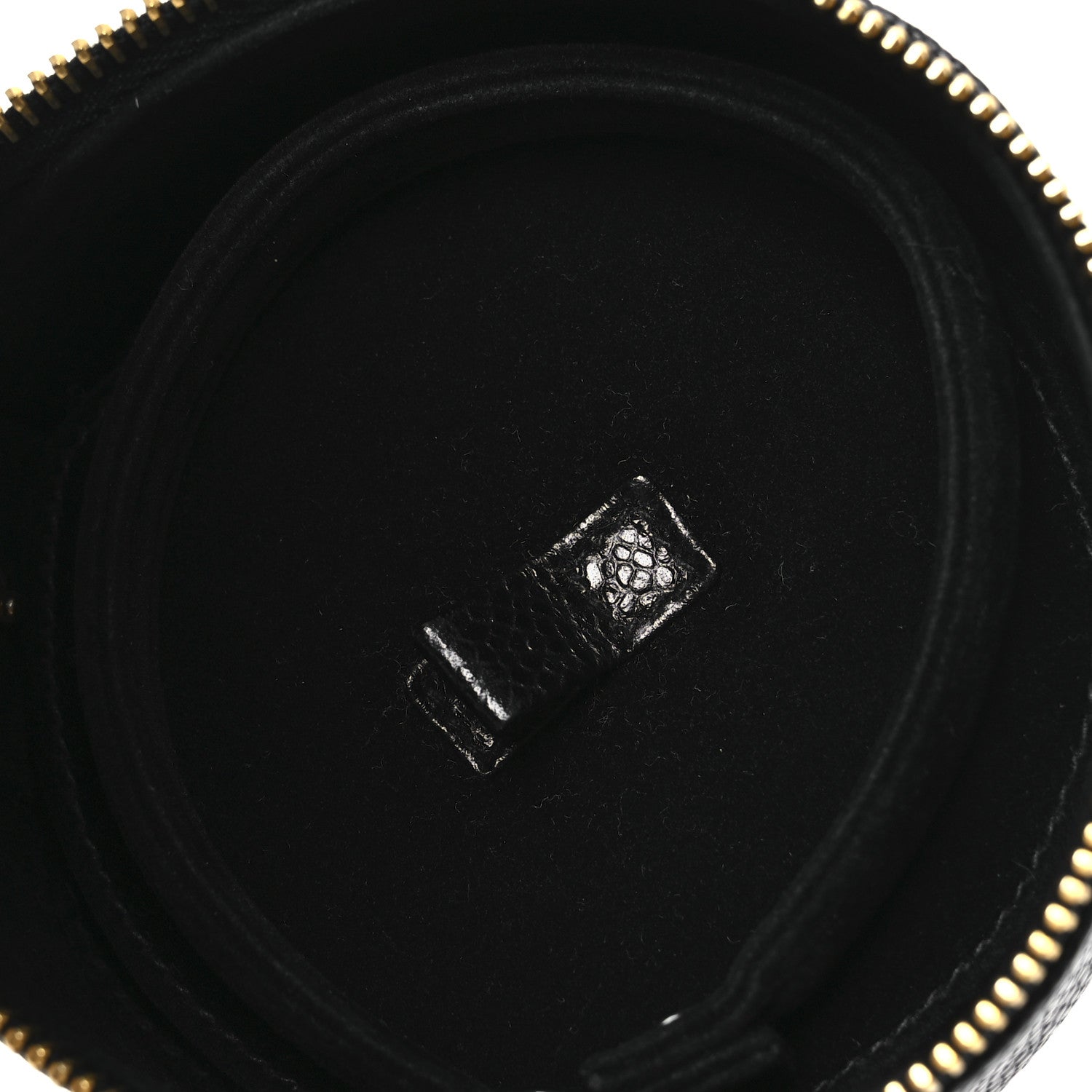 Chanel Caviar Round Jewelry Travel Case Black 5 of 8