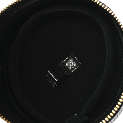 Chanel Caviar Round Jewelry Travel Case Black 5 of 8