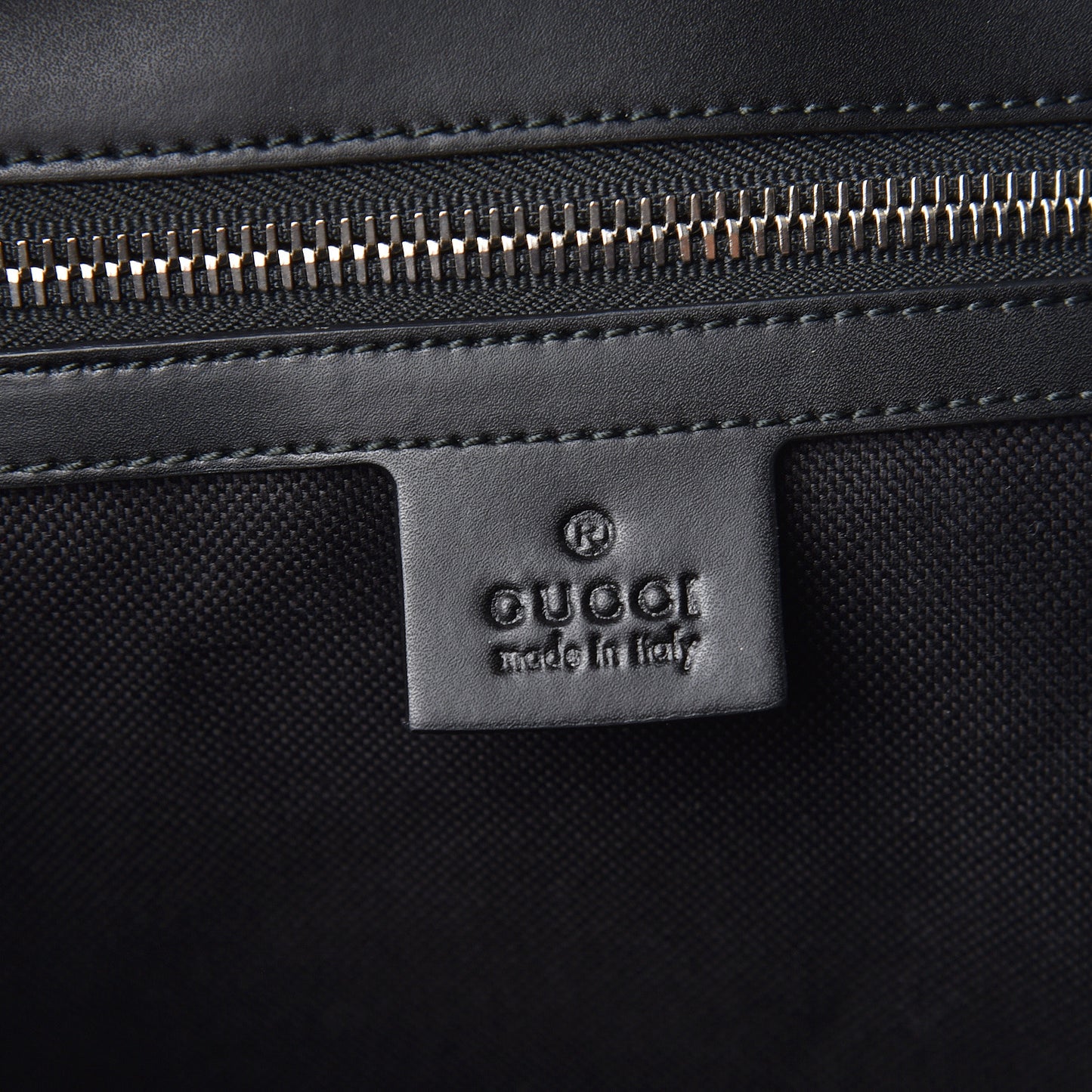 Soft GG Supreme Monogram Appia Calfskin Web Vertical Tote Black