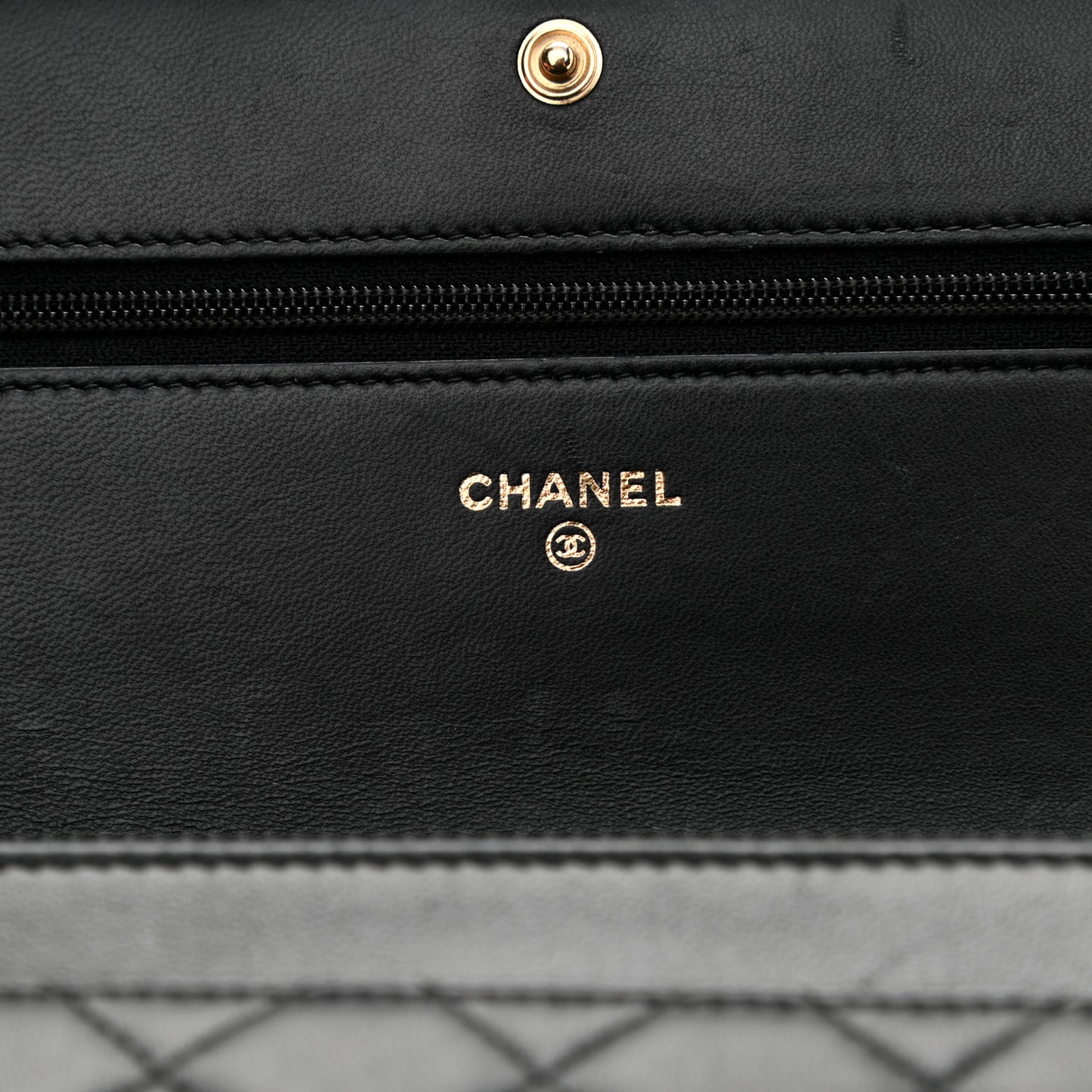Lambskin Quilted Boy Wallet On Chain WOC Black