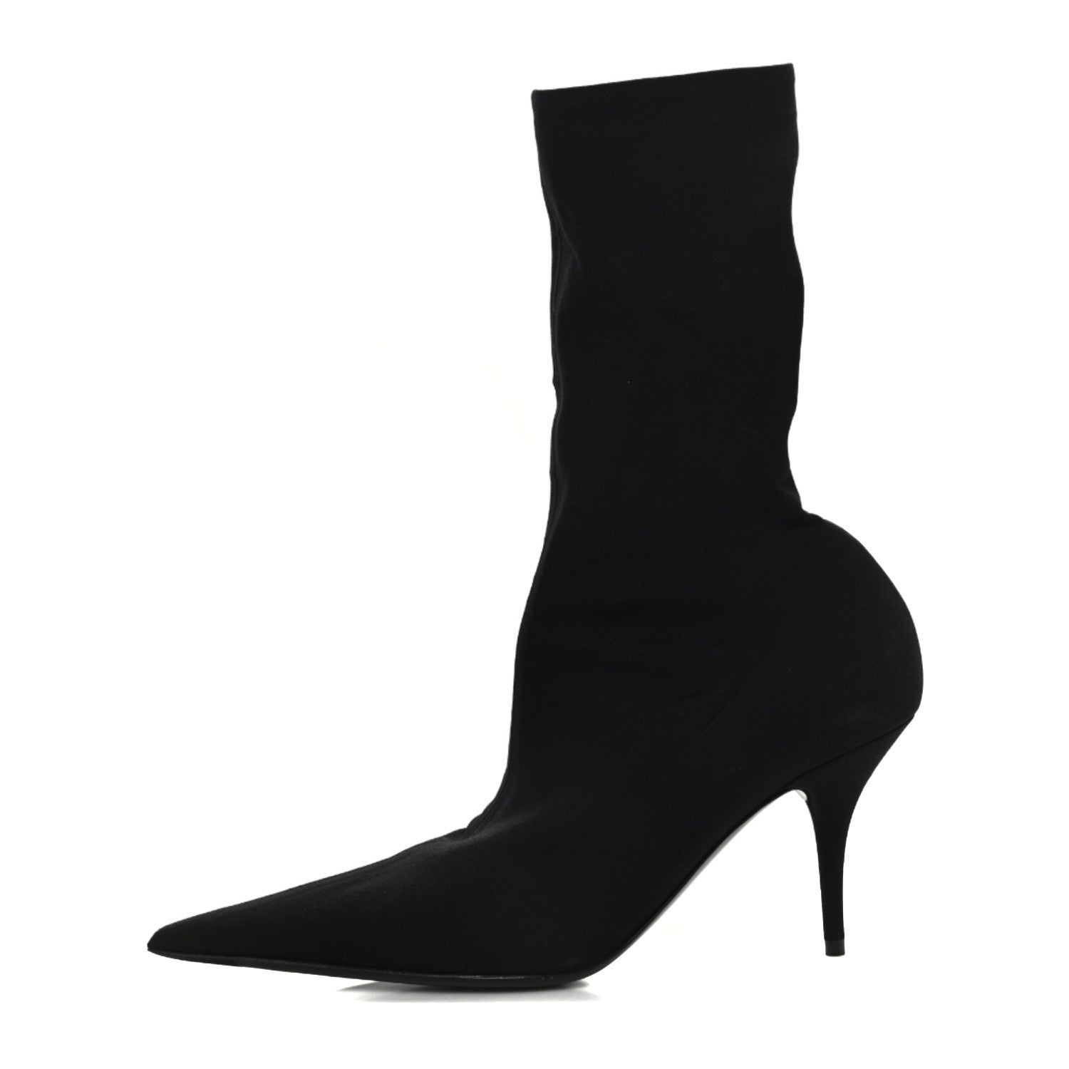 Balenciaga Jersey Crepe Extreme Pointed Toe Knife Booties 39 Black 1 of 6