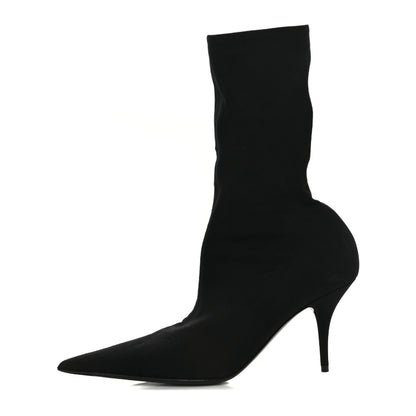 Balenciaga Jersey Crepe Extreme Pointed Toe Knife Booties 39 Black 1 of 6