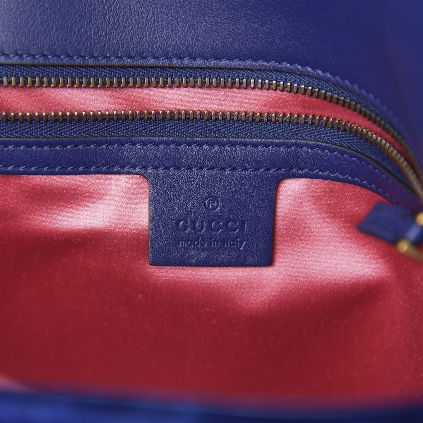 Velvet Matelasse Medium GG Marmont Shoulder Bag Cobalt Blue