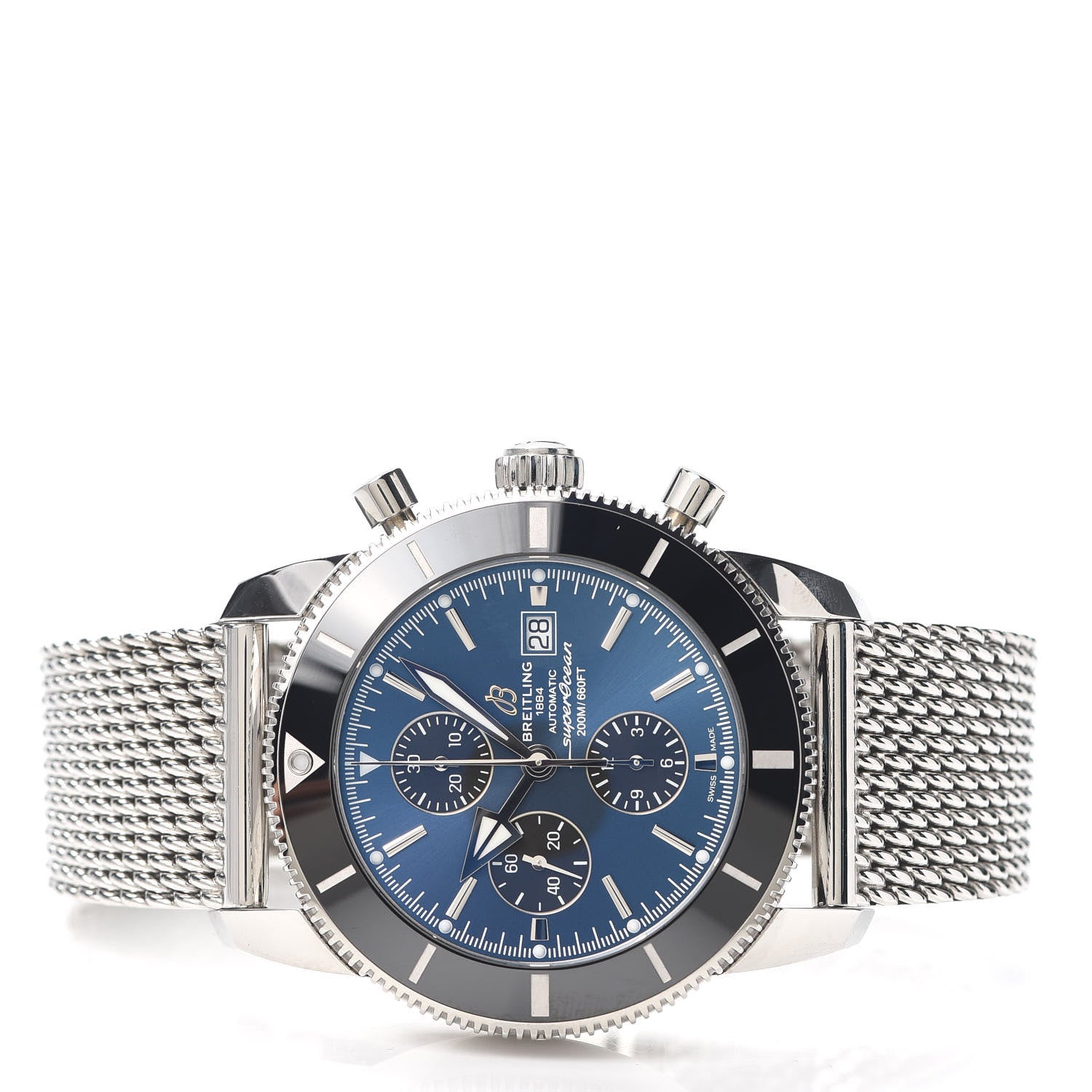 Breitling Stainless Steel 45mm Superocean Heritage II Chronograph Automatic Watch Blue A1332024 2 of 6