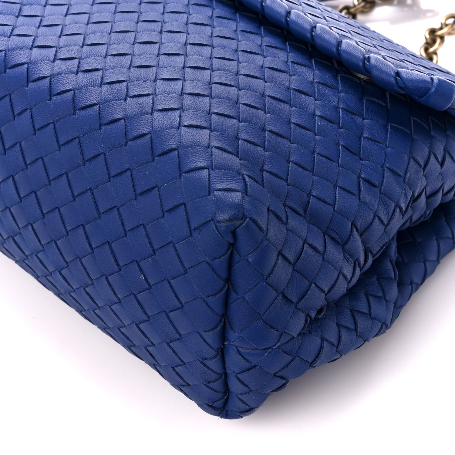 Bottega Veneta Nappa Intrecciato Olimpia Shoulder Bag Cobalt 12 of 12