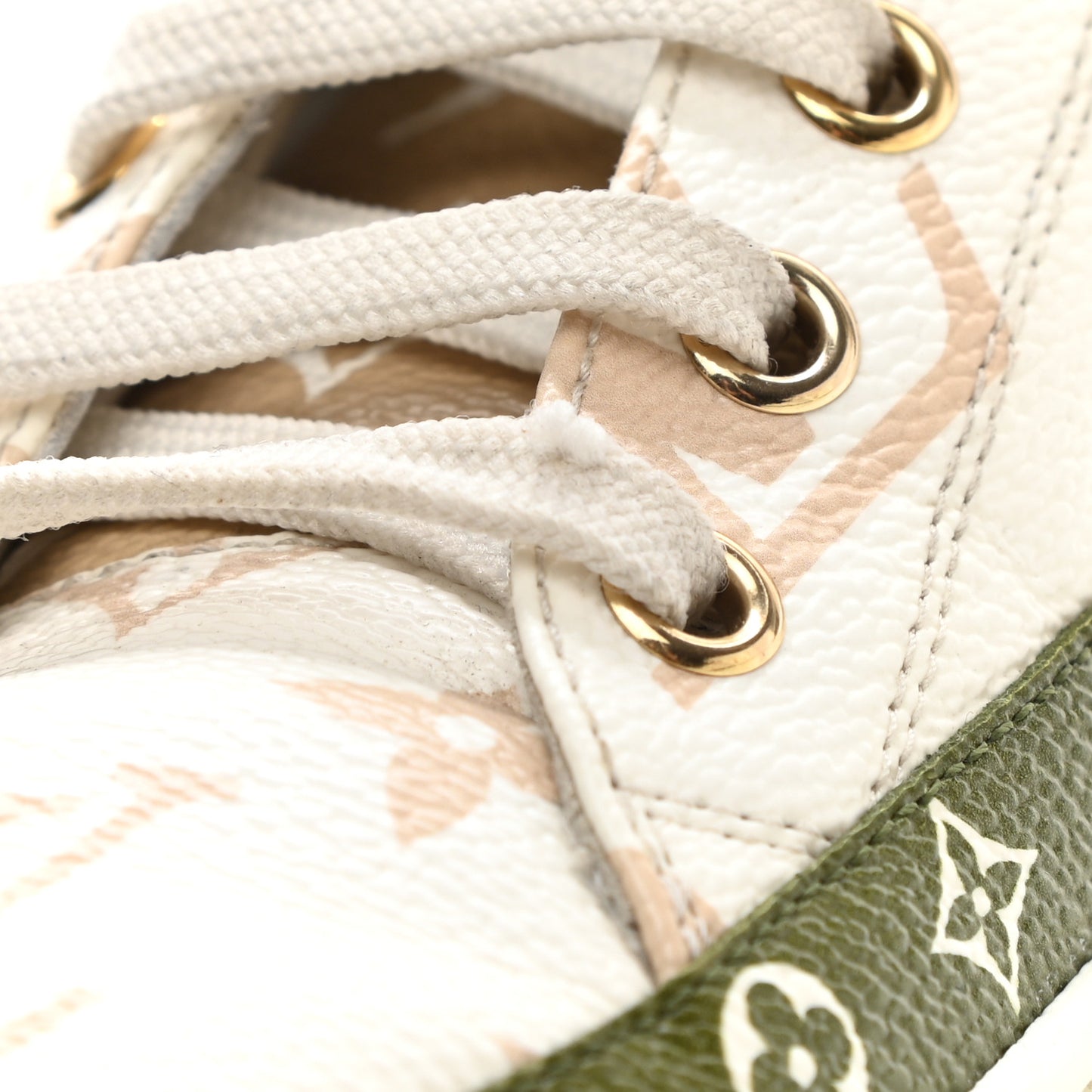 Monogram Giant Stellar Sneaker Boots 38 Khaki White Beige