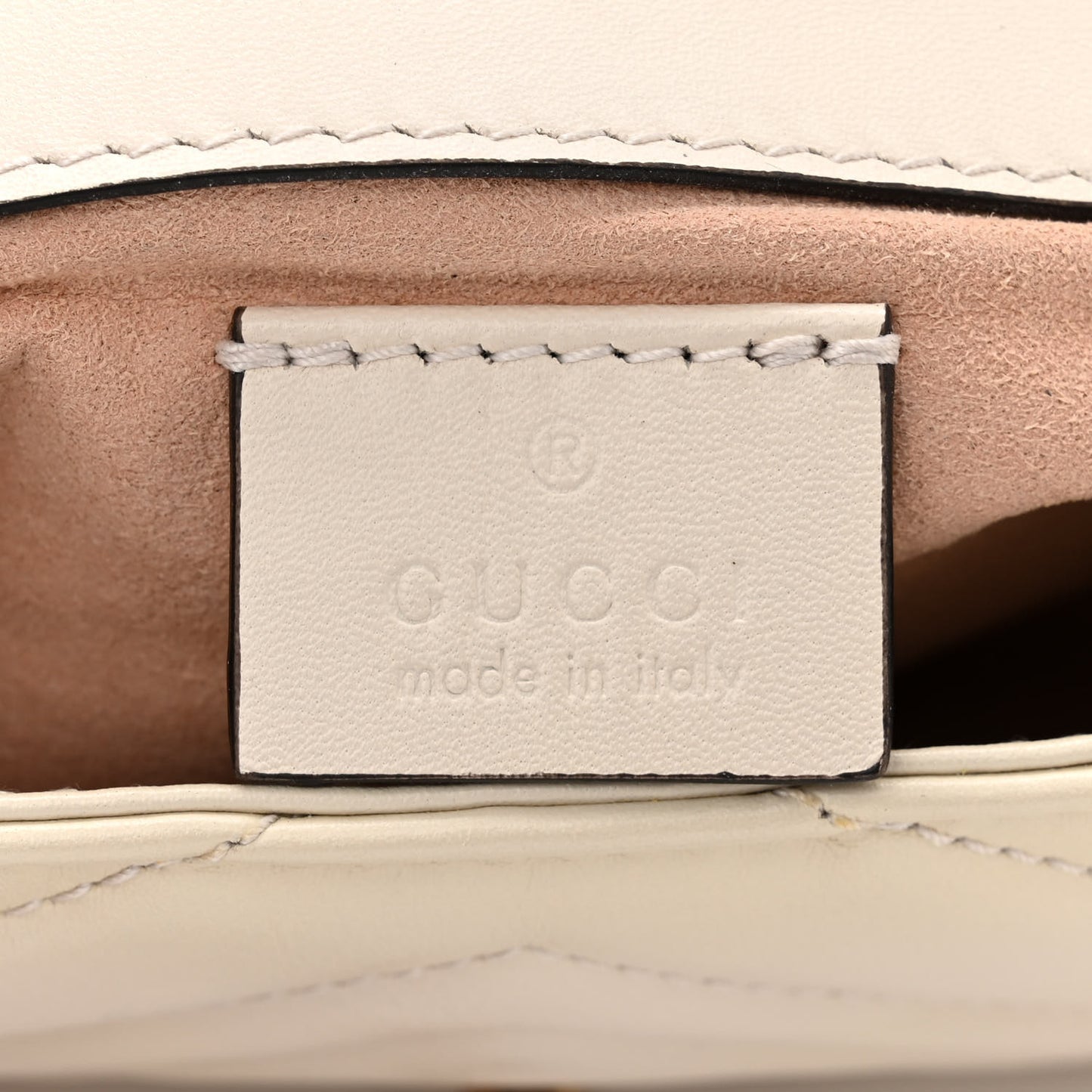 Calfskin Matelasse Super Mini GG Marmont Shoulder Bag White