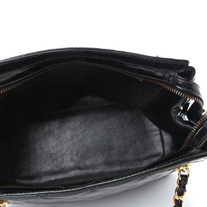 Chanel Patent Quilted CC Shoulder Bag Black 4 of 4