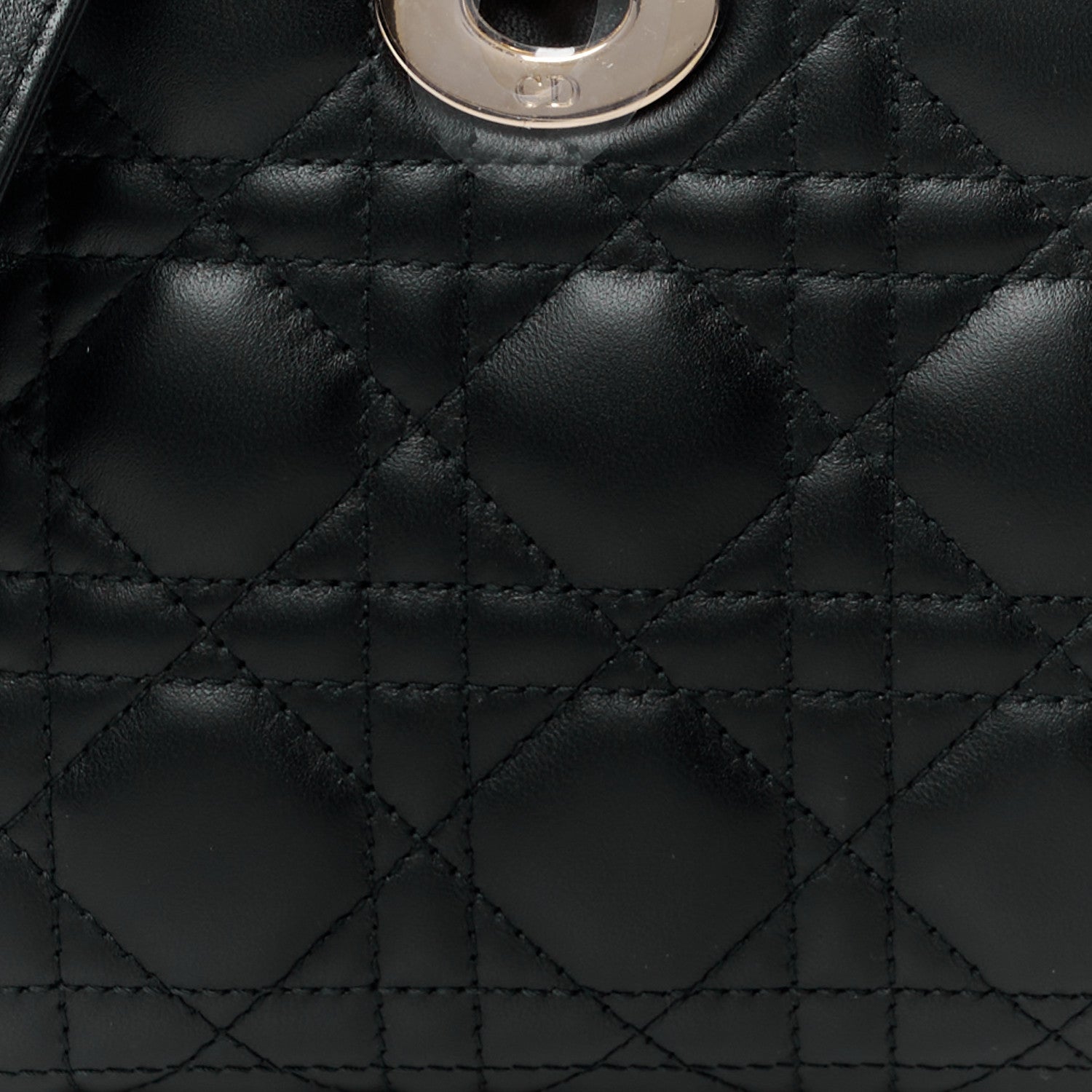 Christian Dior Lambskin Cannage Medium Lady D-Joy Black 8 of 10