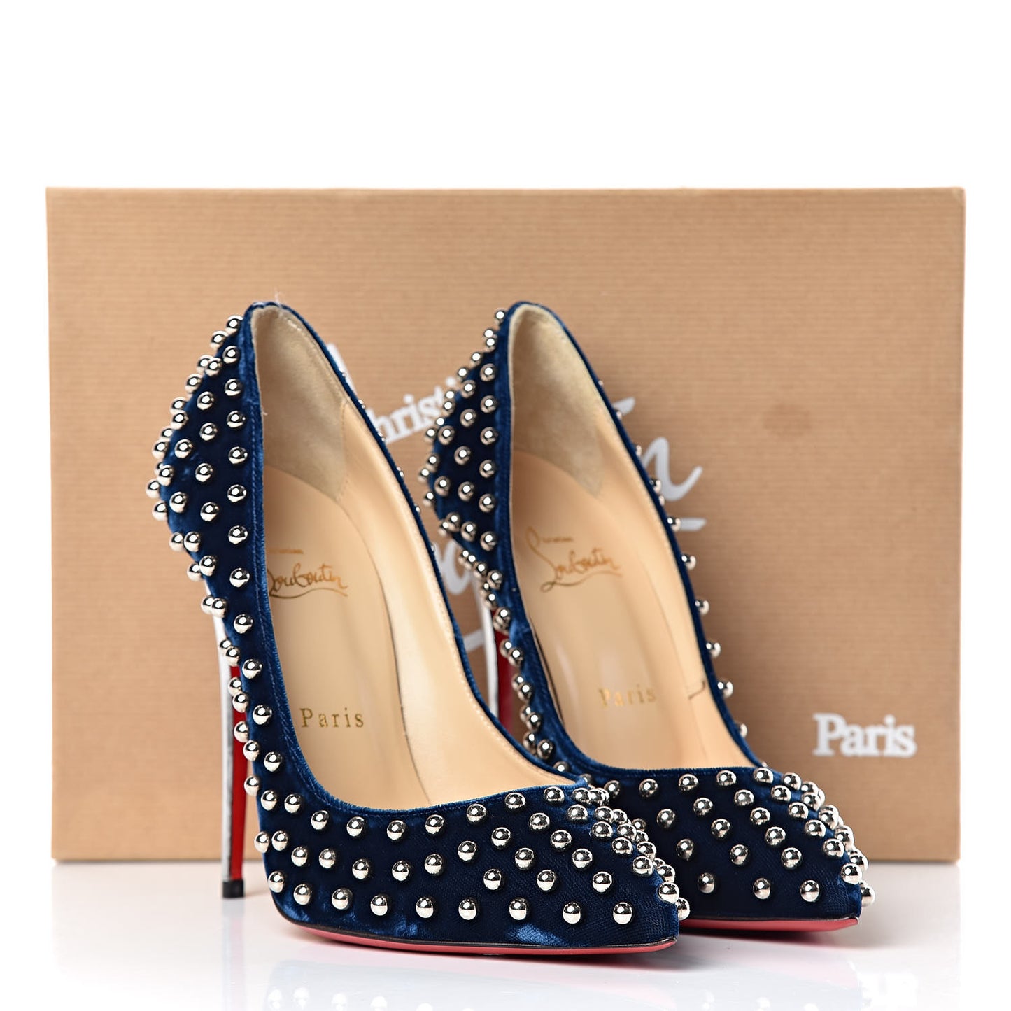 Velvet Specchio Billy 120 Spike Pumps 38.5 Silver Eclipse