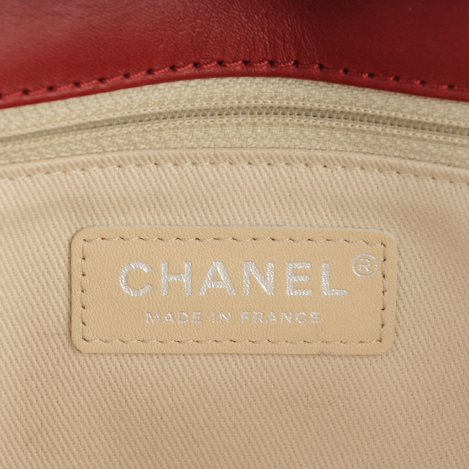 Chanel Calfskin Quilted Double Stitch Hamptons Clutch with Chain Red 6 of 7