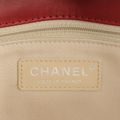 Chanel Calfskin Quilted Double Stitch Hamptons Clutch with Chain Red 6 of 7