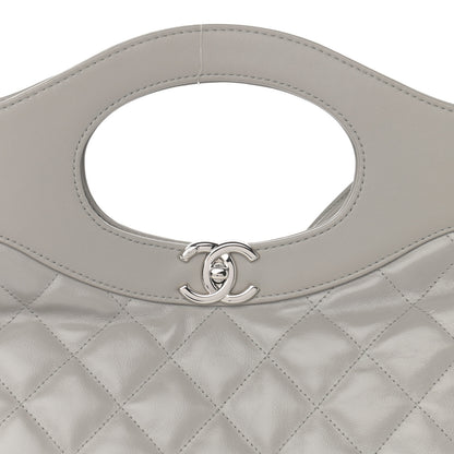 Chanel Lambskin Quilted Large 31 Shopping Bag Grey 7 of 10