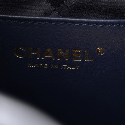 Chanel Shiny Calfskin Quilted Mini Chanel 22 Navy Blue 13 of 21